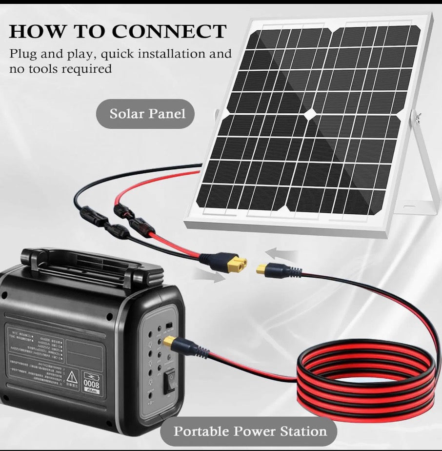 XT60 Extension Cable, XT60 Male to Female Connector for RC Battery, Drone, Electric Heating, Solar Panel