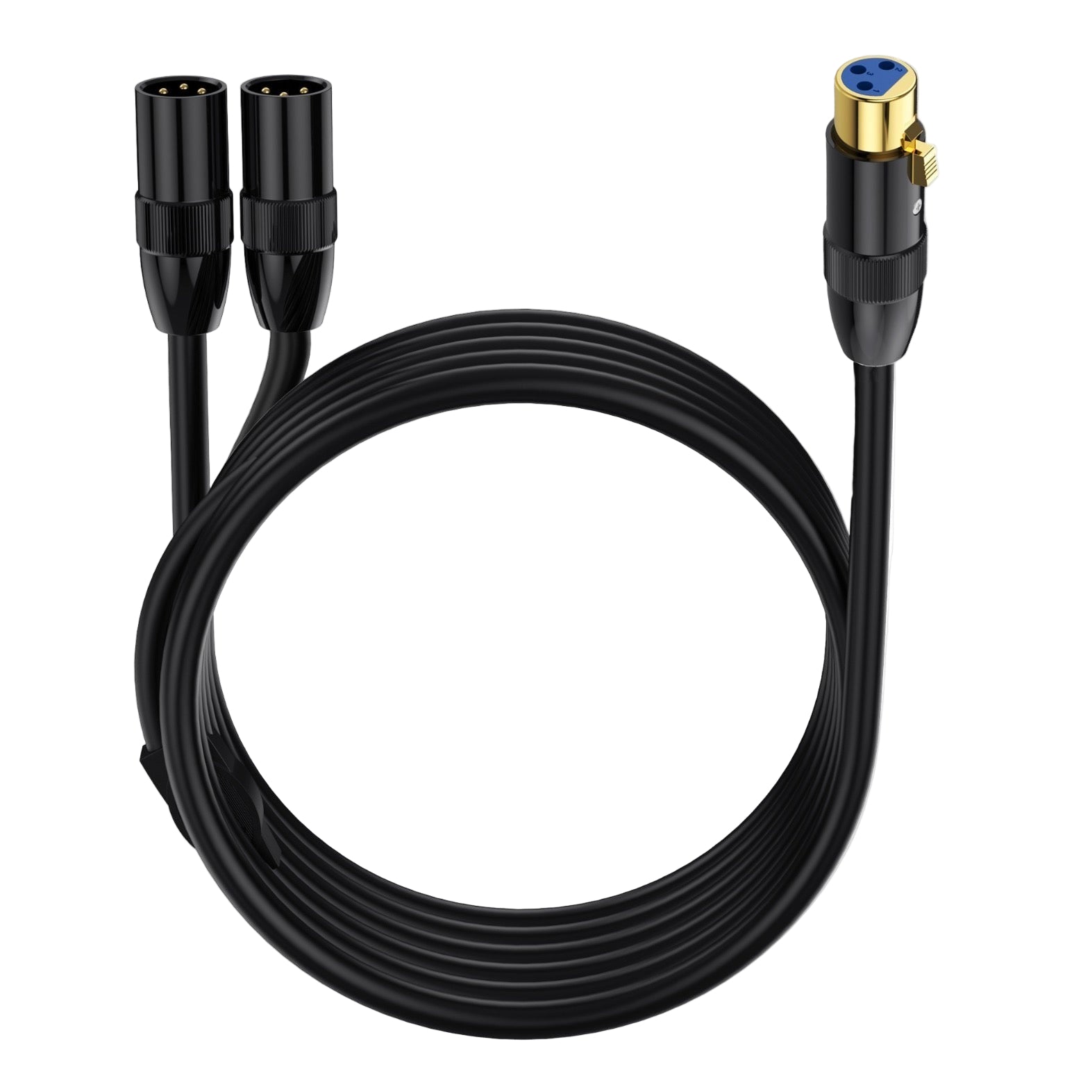XLR Audio Y Splitter, 1 XLR Female to 2 XLR Male Patch Balanced Microphone Extension Cable