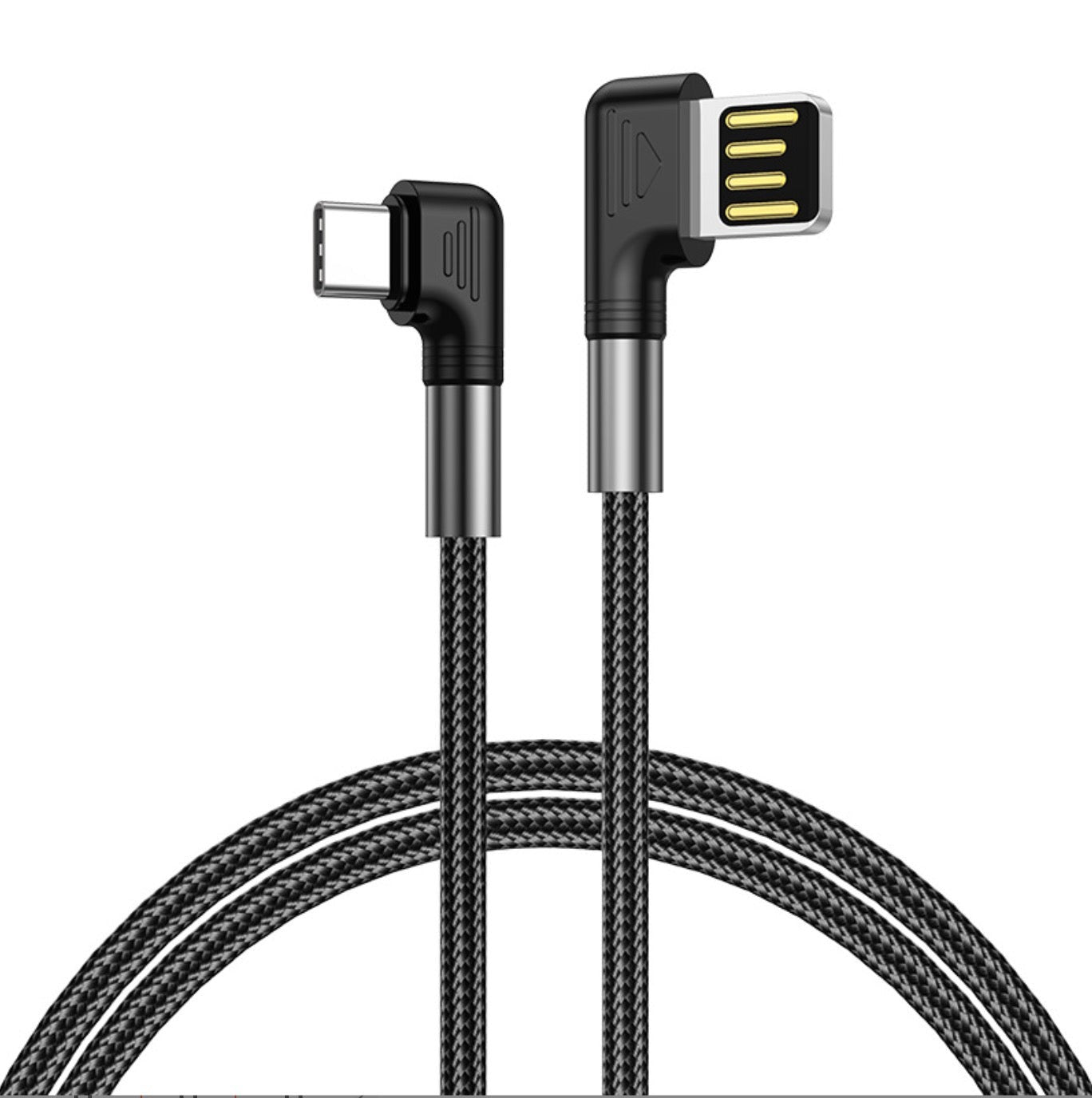 USB C Male to USB 3.0 A Male PD Charging Cable (Reversible Design Right & Left Angled)