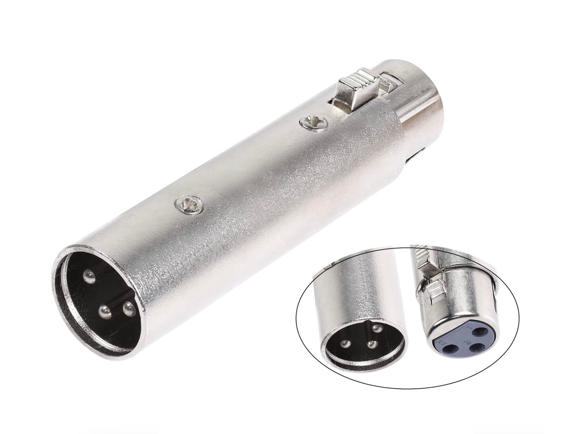 XLR Microphone Adapter, 3 Pin XLR Male to Female Audio Extension Connector