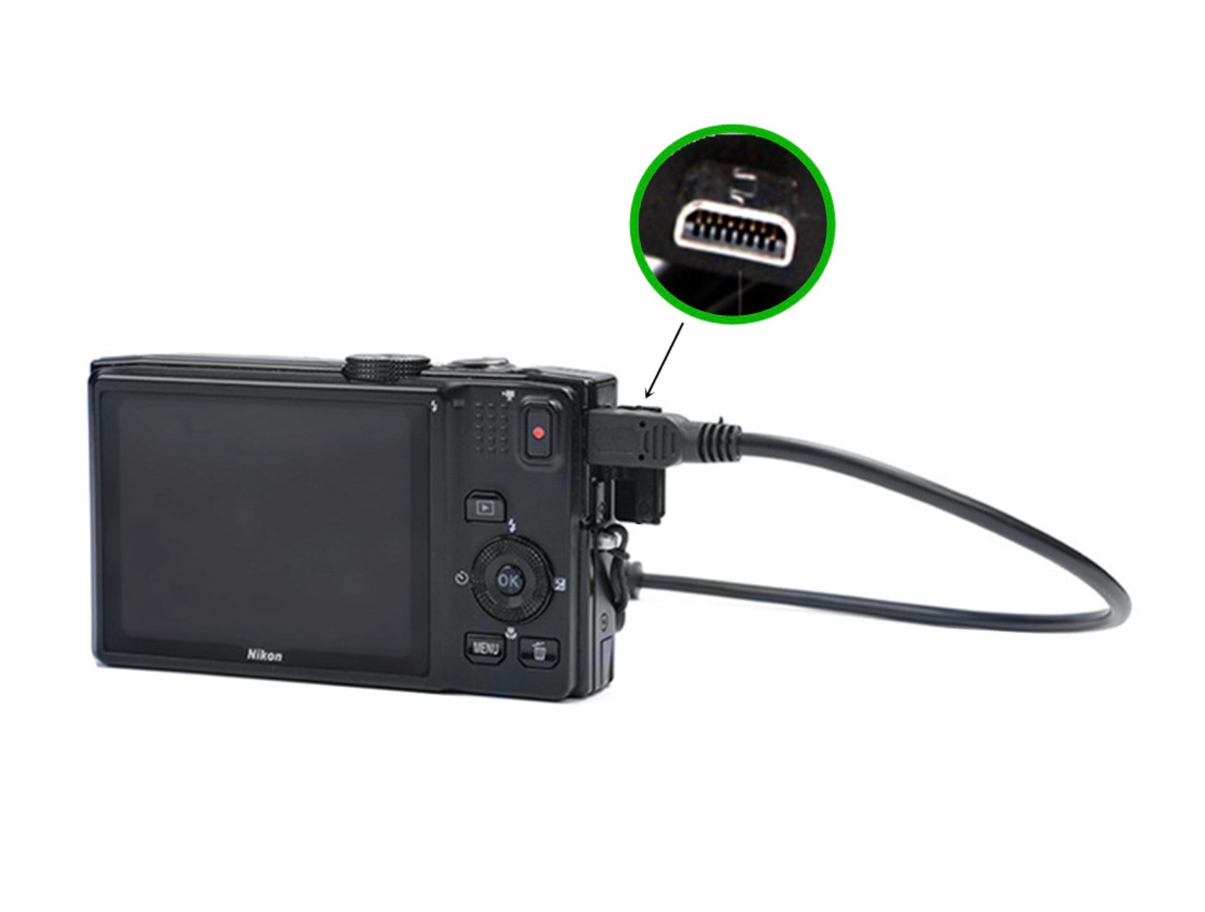 Mini USB 5Pin Female to 8Pin Mini B Male Data Sync Power Supply Camera Extension Adapter