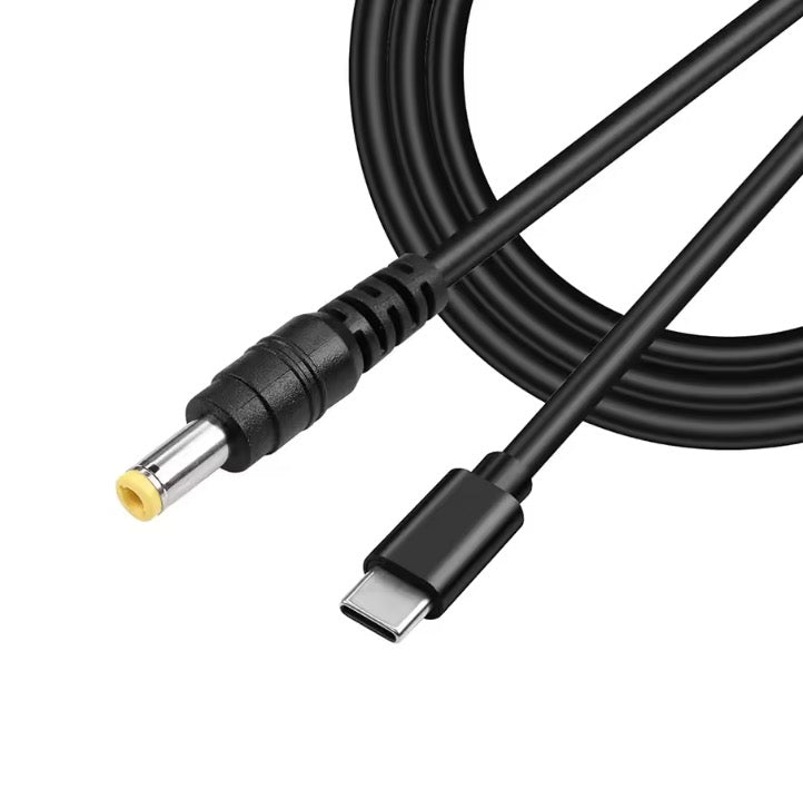 USB C to DC 5.5 x 2.5mm Power Charging Cable, Type C Female input to DC 5525 Output for LED Lamp