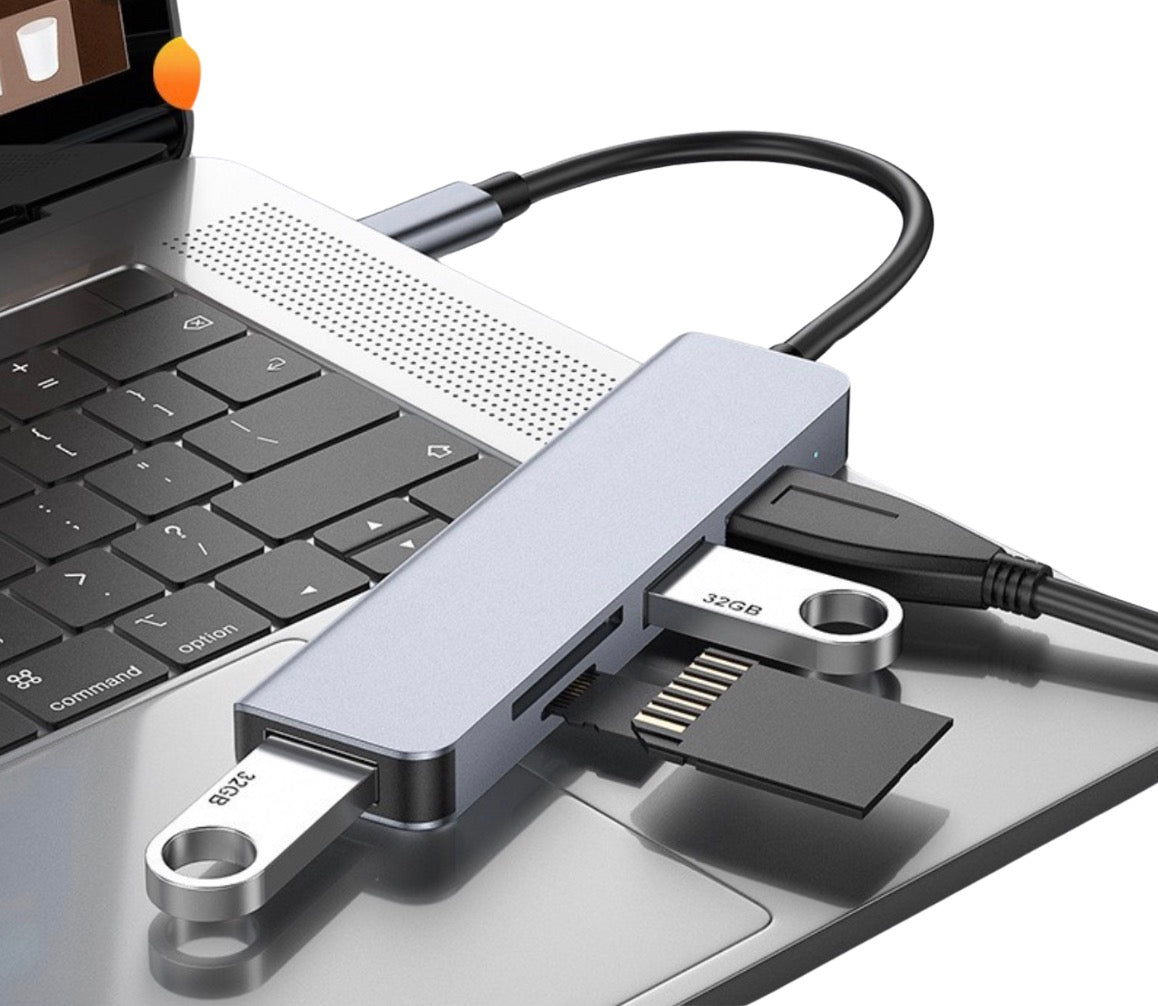 4 Port Hub Docking Station Multi-function Hub USB AM/CM TO USB3.0*4+CF USB