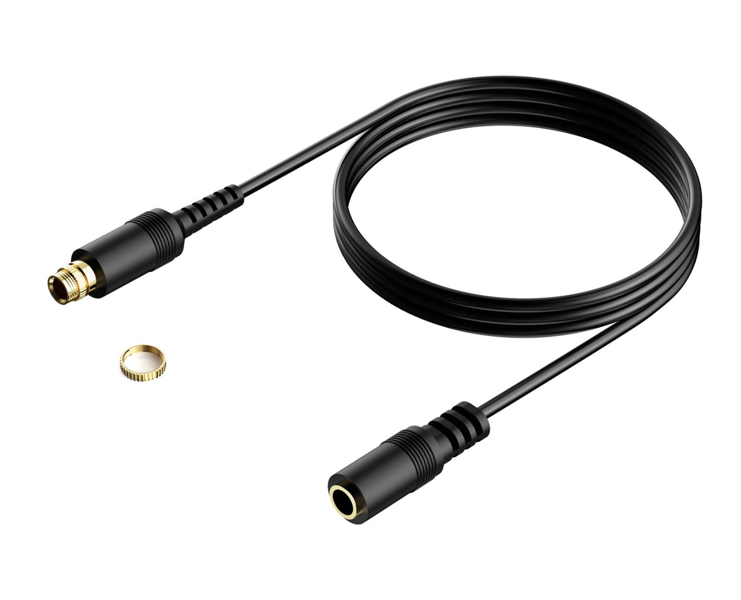 3.5mm Locking Nuts Panel Mount Stereo Cable, Female to Female Aux Audio Extension Connector