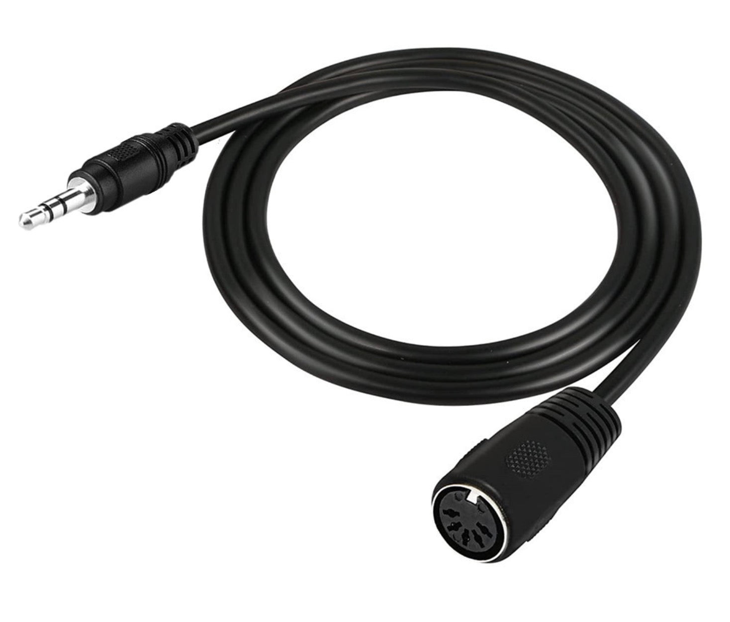 3.5mm 5 Pin Din MIDI Cable, 5-Pin DIN Plug Female to 3.5 (1/8in) TRS Stereo Male Jack Converter Cable for MIDI Keyboard IK Multimedia