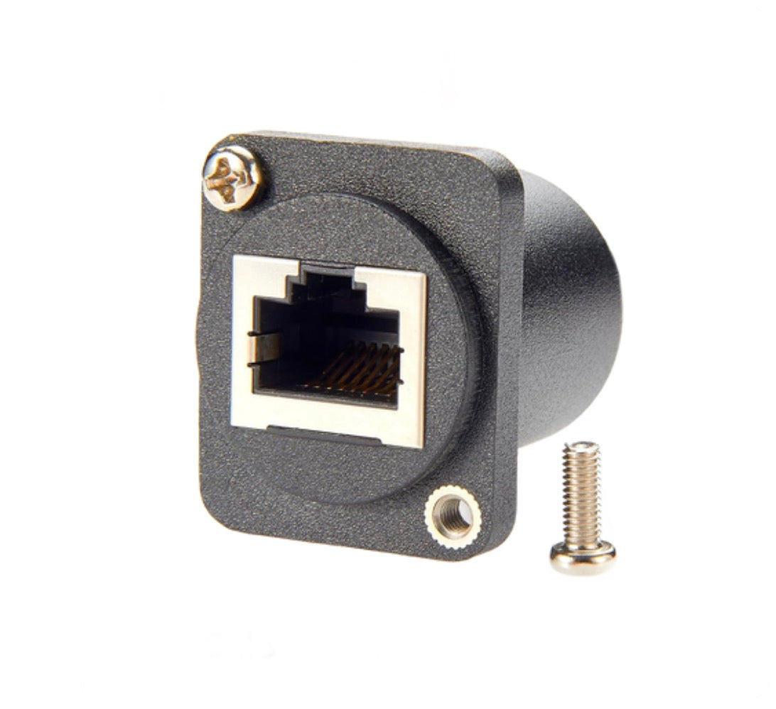 RJ45 8P8C Panel Mount Extension Cable, RJ45 Female to Female Cat6 Network Ethernet Interface Connector