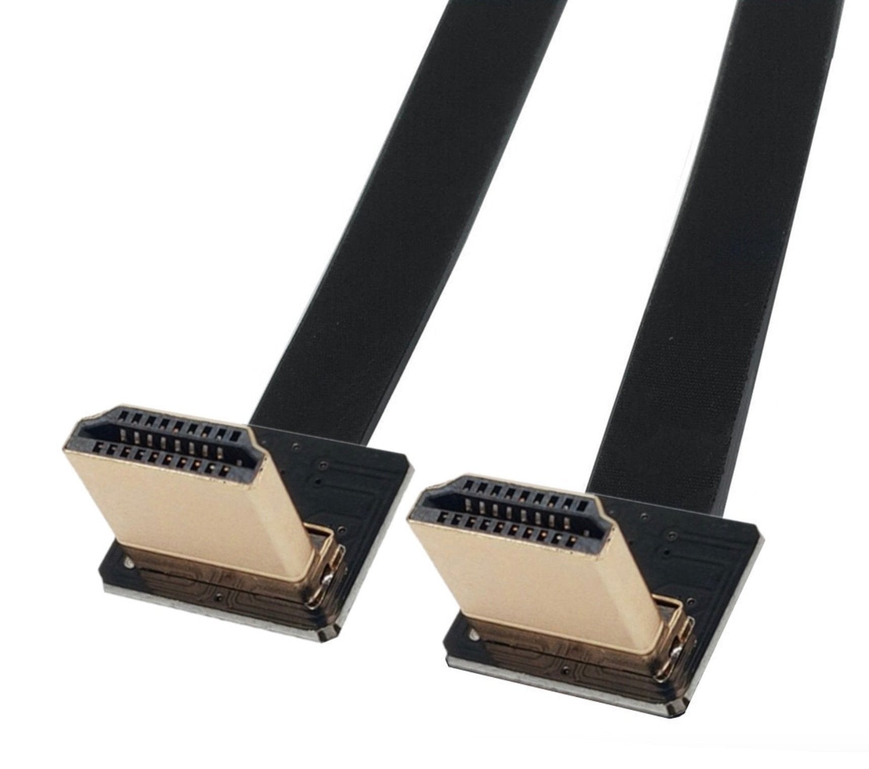 HDMI FPV Cable, HDMI Male to Standard HDMI Angled Male Flat Audio Video Cable