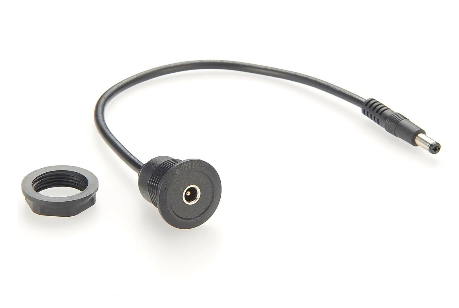 DC Power Extension Cable, 5.5 x 2.1mm Round Panel Mount Male to Female Charging Converter