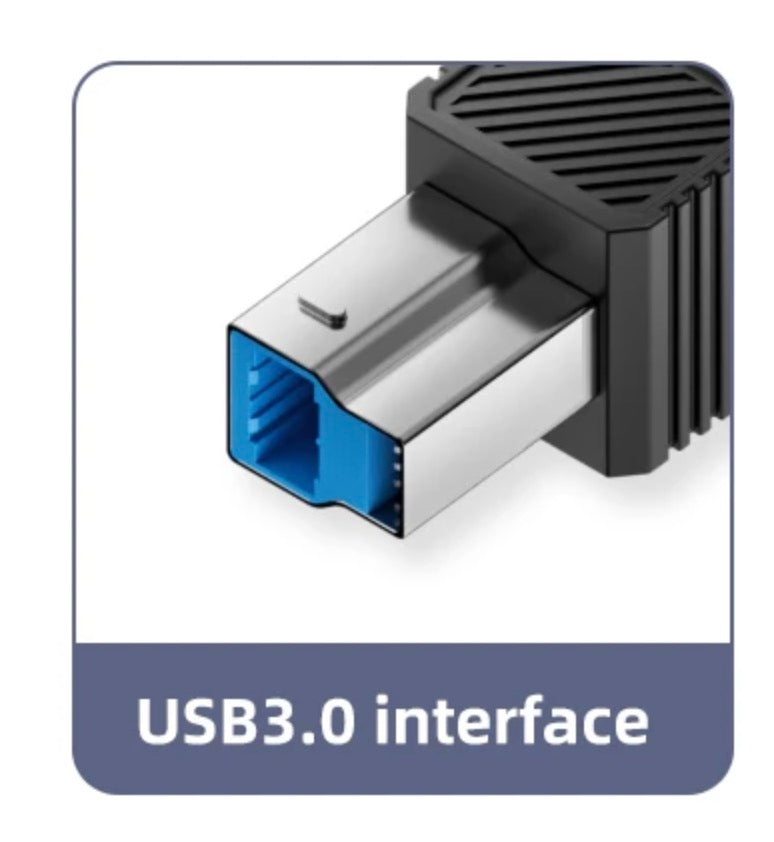 USB 3.0 Printer Cable, Type B Male to USB 3.0 Type A Male Data Adapter 5Gbps