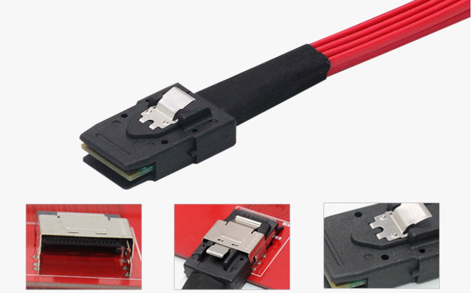 Internal Mini SAS 36-Pin SFF-8087 to 4 x SAS 29-Pin SFF-8482 Cable With 4Pin Power Breakout Cable