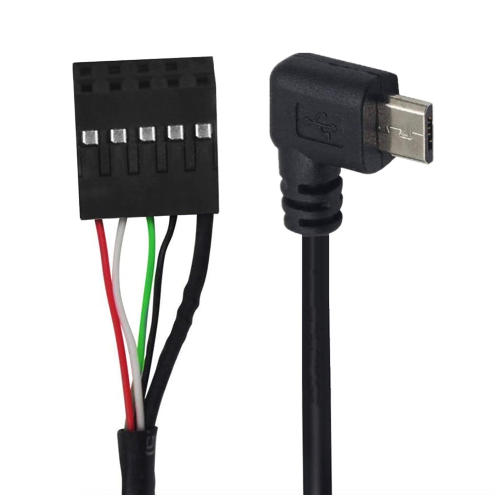 Micro USB to USB Header Dupont Cable, Micro Male to 9 Pin Female USB Header PCB Motherboard Extension Connector