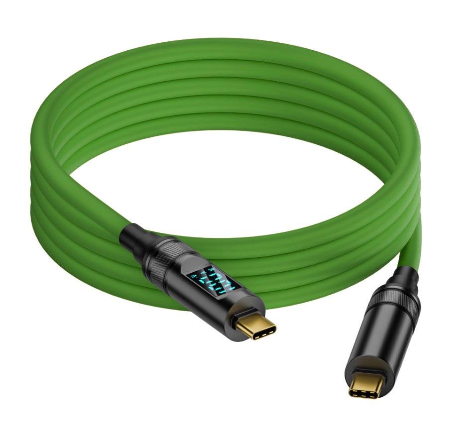 USB C 100W OTG Cable, Type C Male to Male PD Charging Adapter| 8K@60Hz 20Gbps Green
