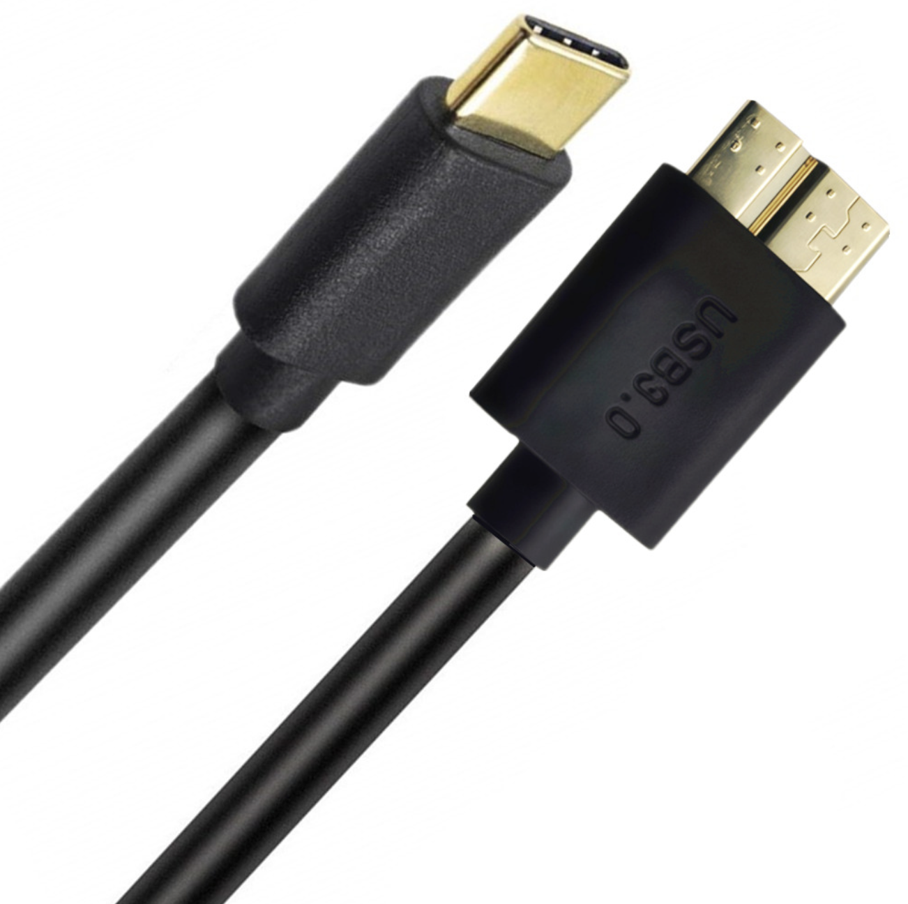 USB-C to Micro-B 3.0 Gold Cable – Fast Data & Charging for MacBook, Chromebook