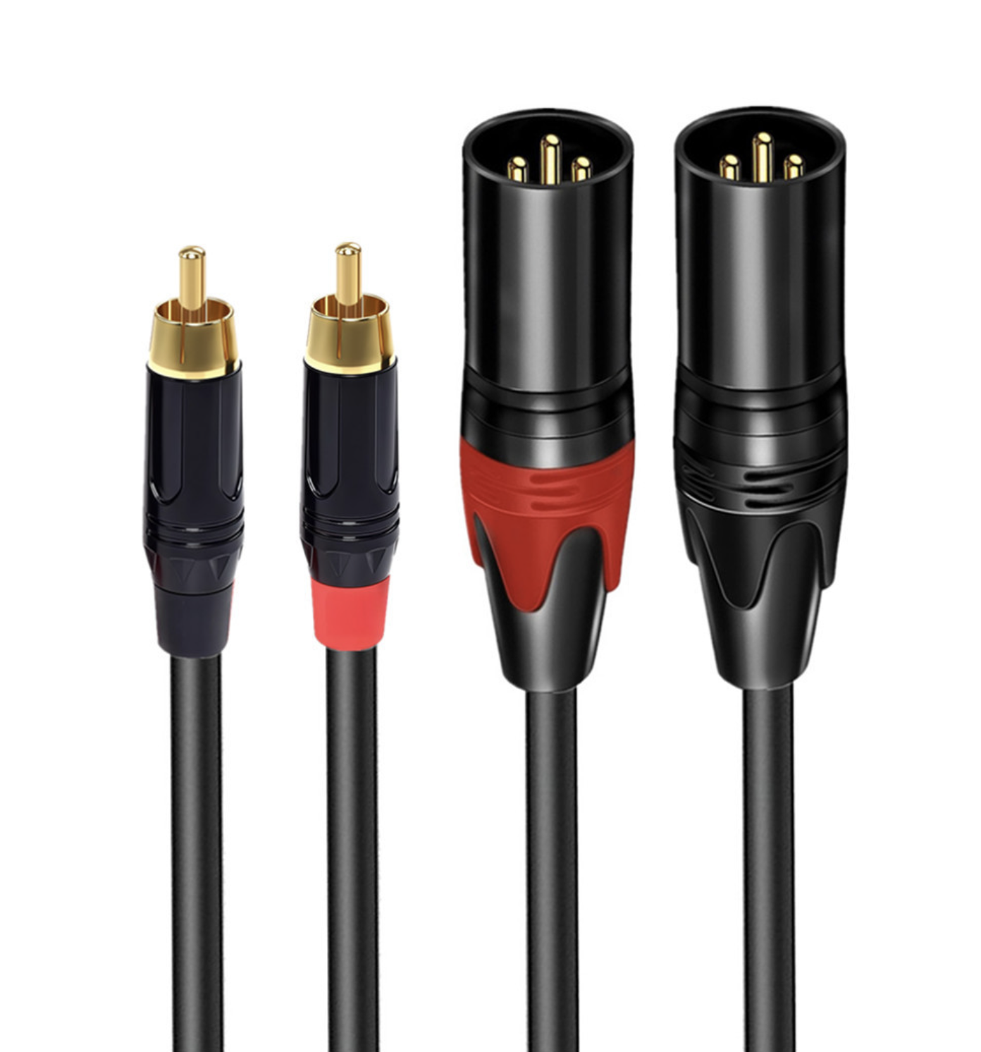 Dual XLR to Dual RCA Cable – Heavy Duty Stereo Audio Cable for HiFi Systems, Mixers & Microphones