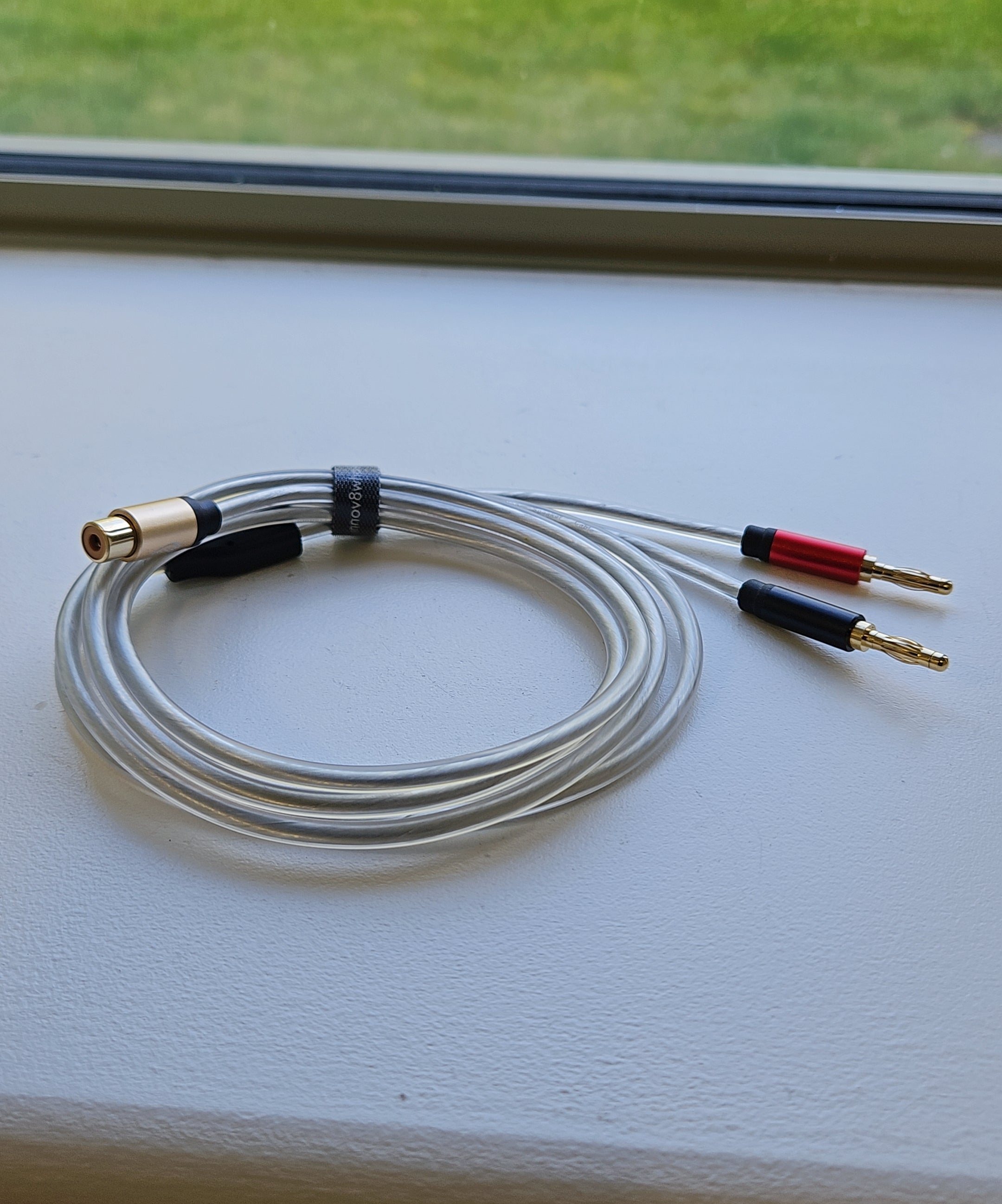 RCA Female to Dual Banana Plug Speaker Cable 16AWG 1.8m