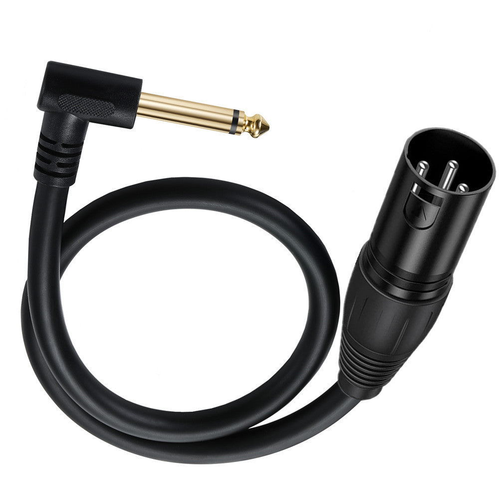 6.35mm TS 1/4 Mono Male to 3Pin XLR Male Unbalanced Microphone Interconnect Cable