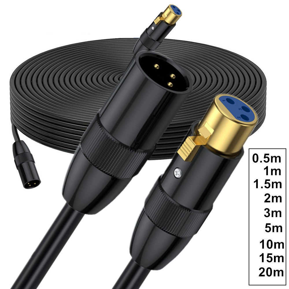 XLR 3Pin Male to XLR Female Balanced Shielded Audio Microphone Cable