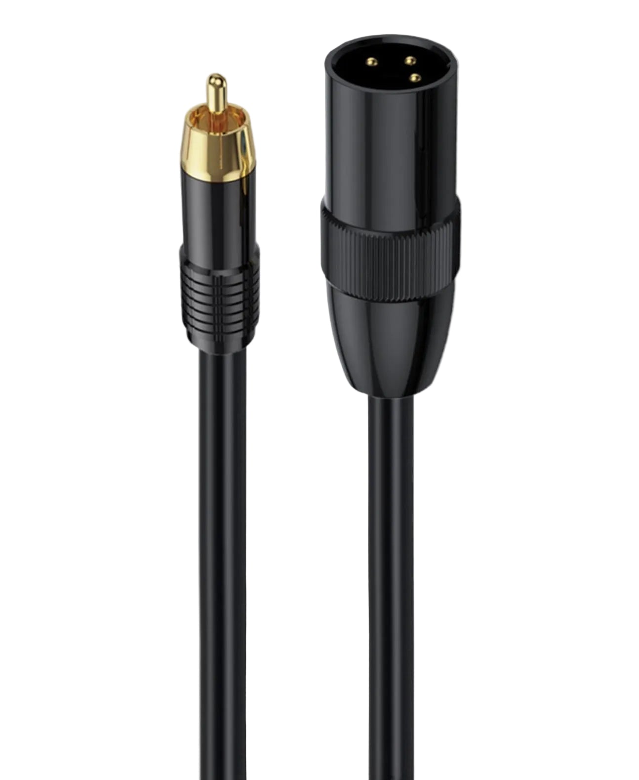 XLR to RCA male connector audio adapter lead