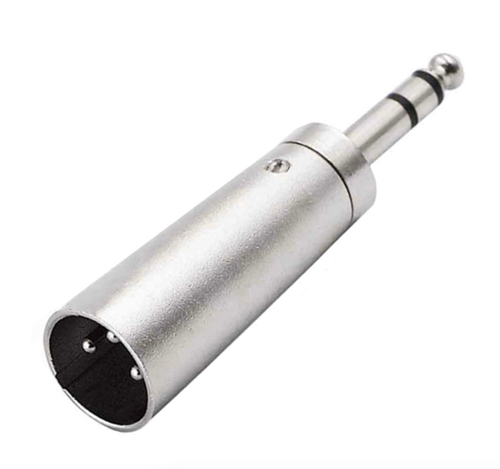 XLR male to 6.35mm 1/4 inch TRS male balanced audio adapter for studio and professional audio equipment