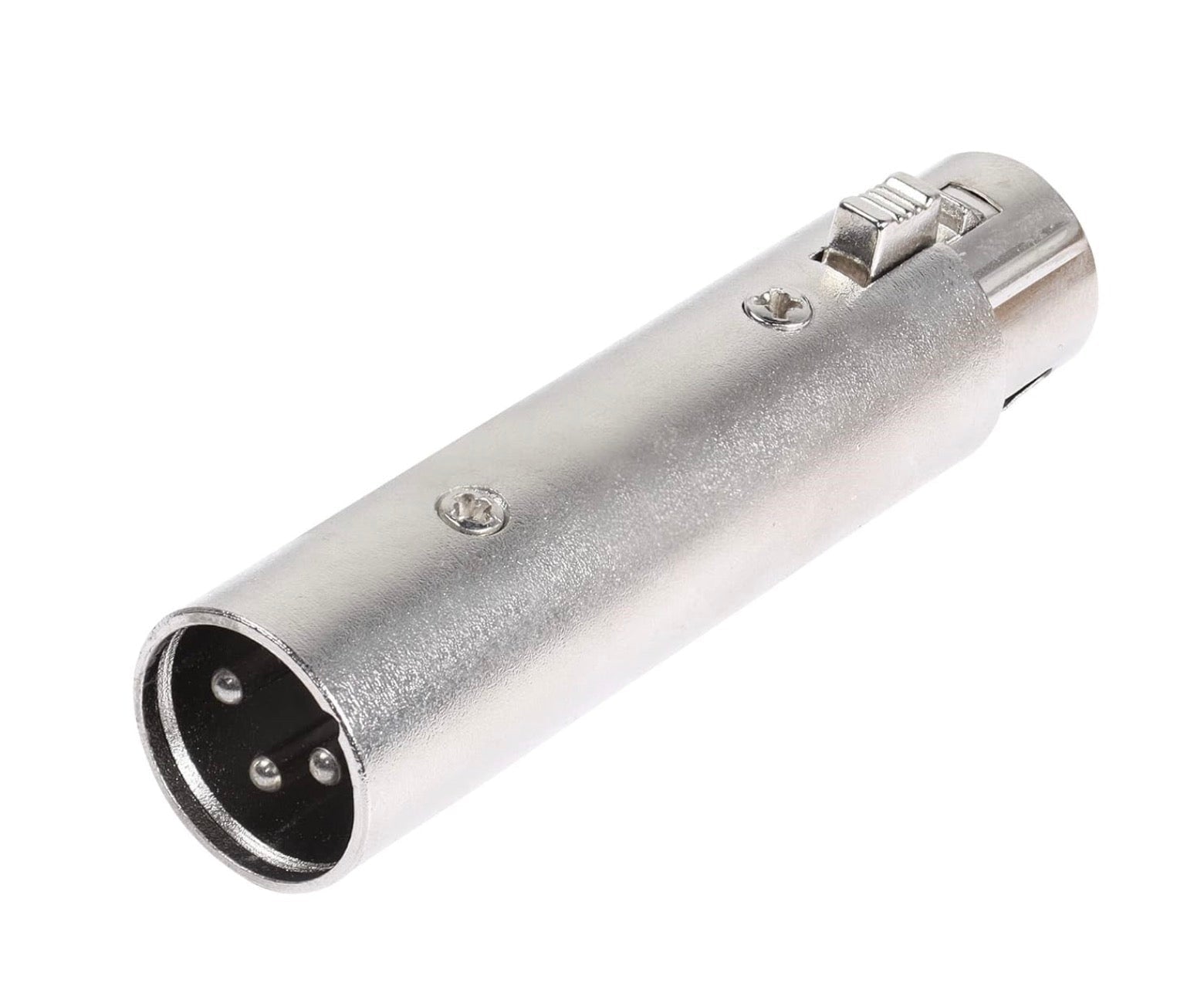 XLR microphone adapter 3 pin male to female audio extension connector metal housing