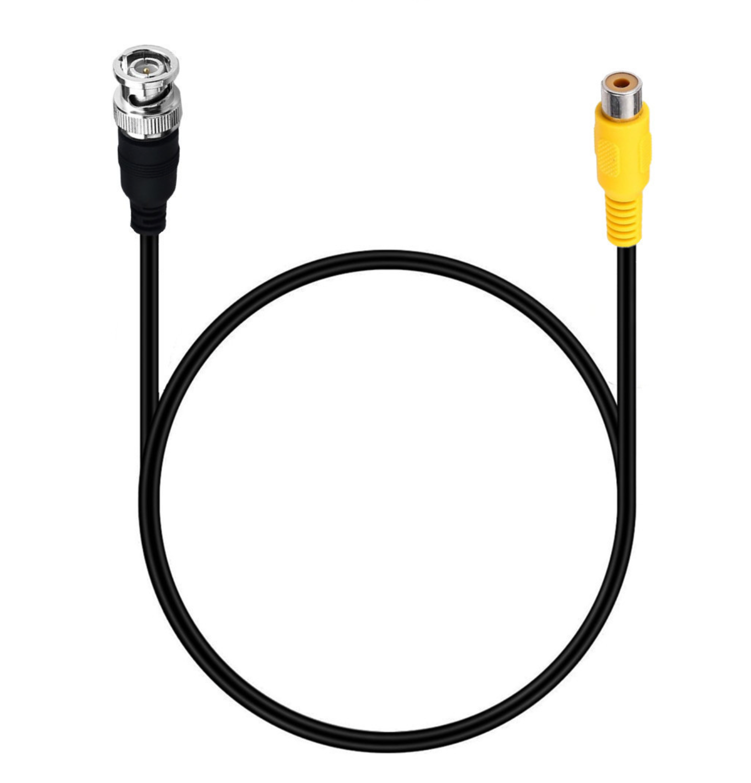 BNC Male to RCA Female Coaxial Video Cable – 1.8m HD Monitoring Lead