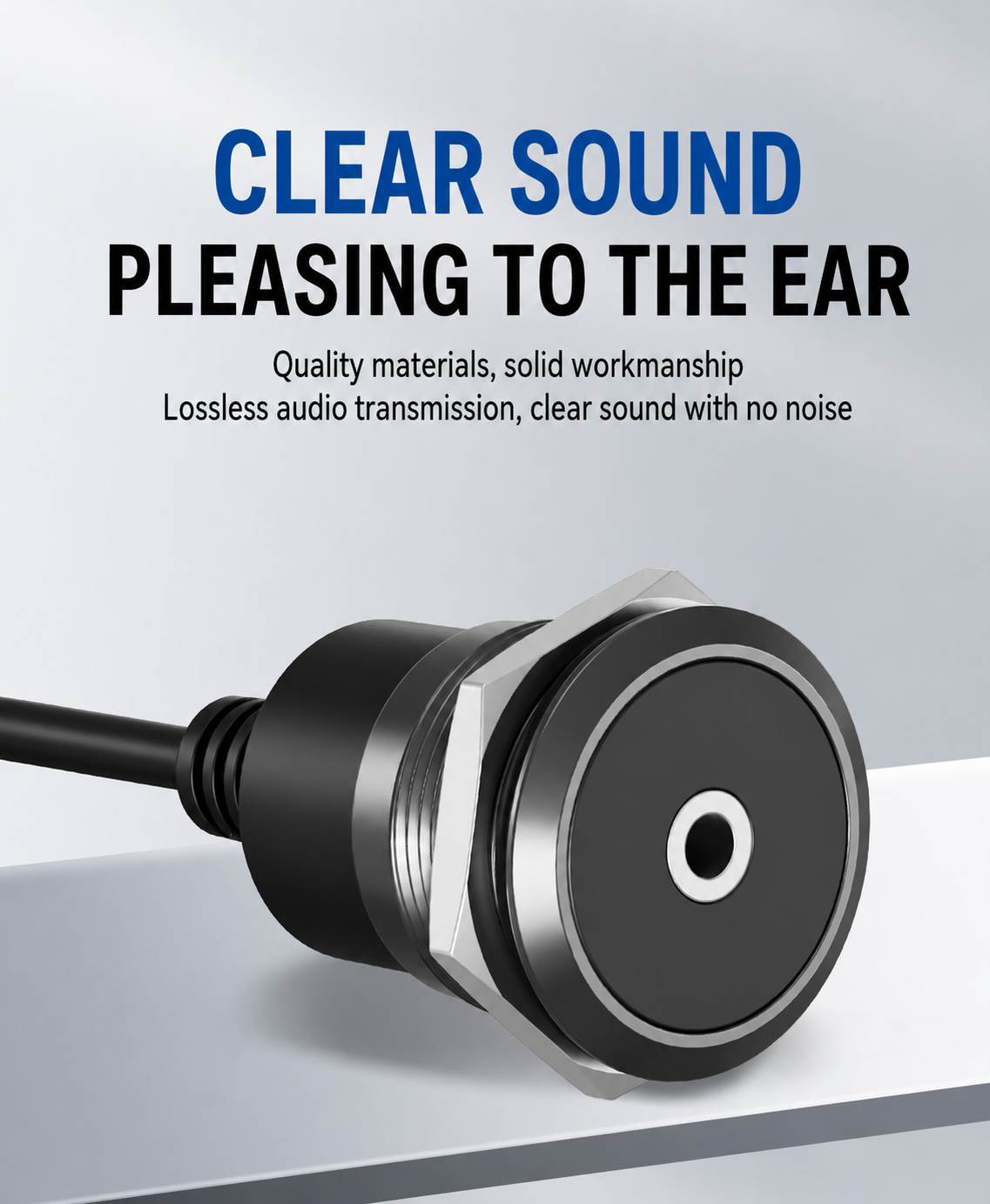 Circular C-type audio module connector with cable