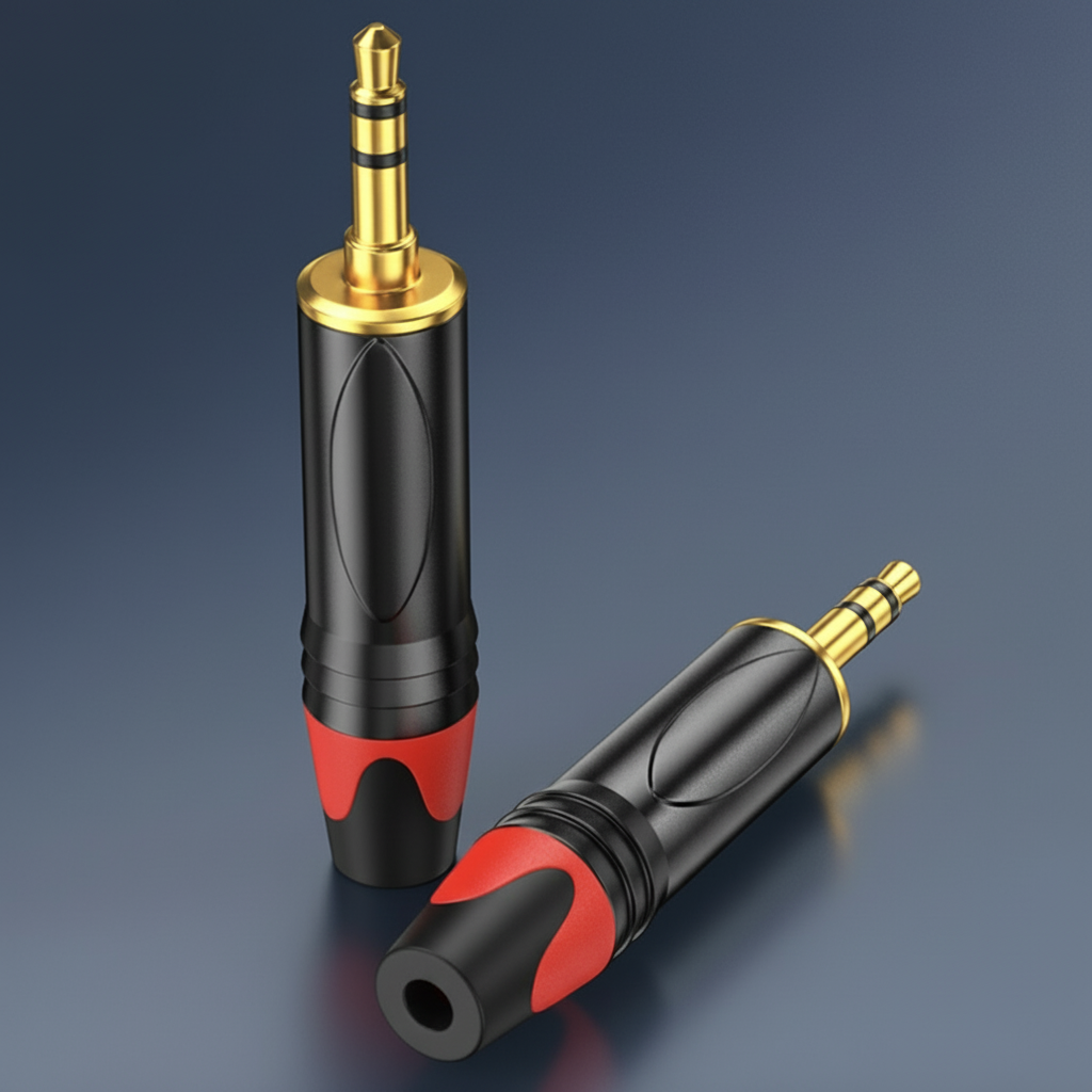 3.5mm Stereo Audio Adapter – Gold-Plated Male to Female Connector
