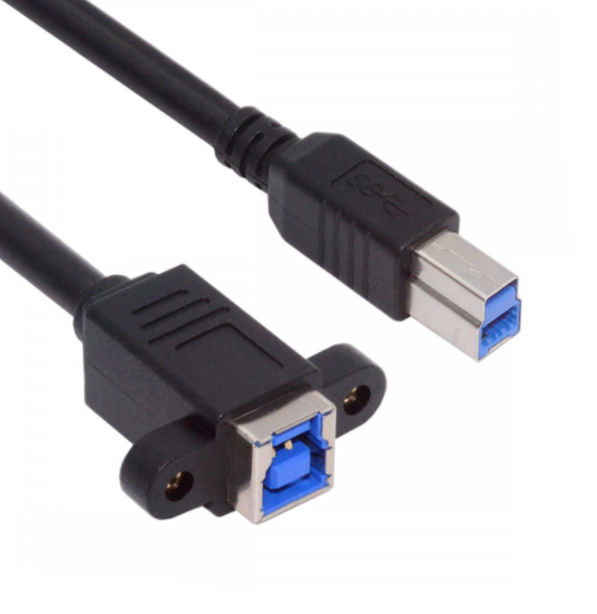 USB 3.0 Type-B Female to Type-B Male Extension Cable | 5Gbps High-Speed Data Cord for SSD, Hard Drive, Camera