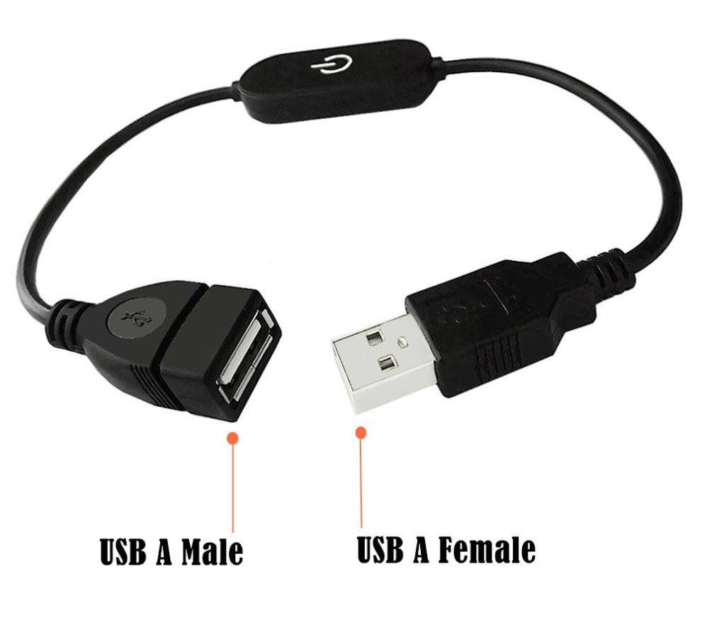 Black USB LED light dimmer controller with touch sensitive brightness adjustment