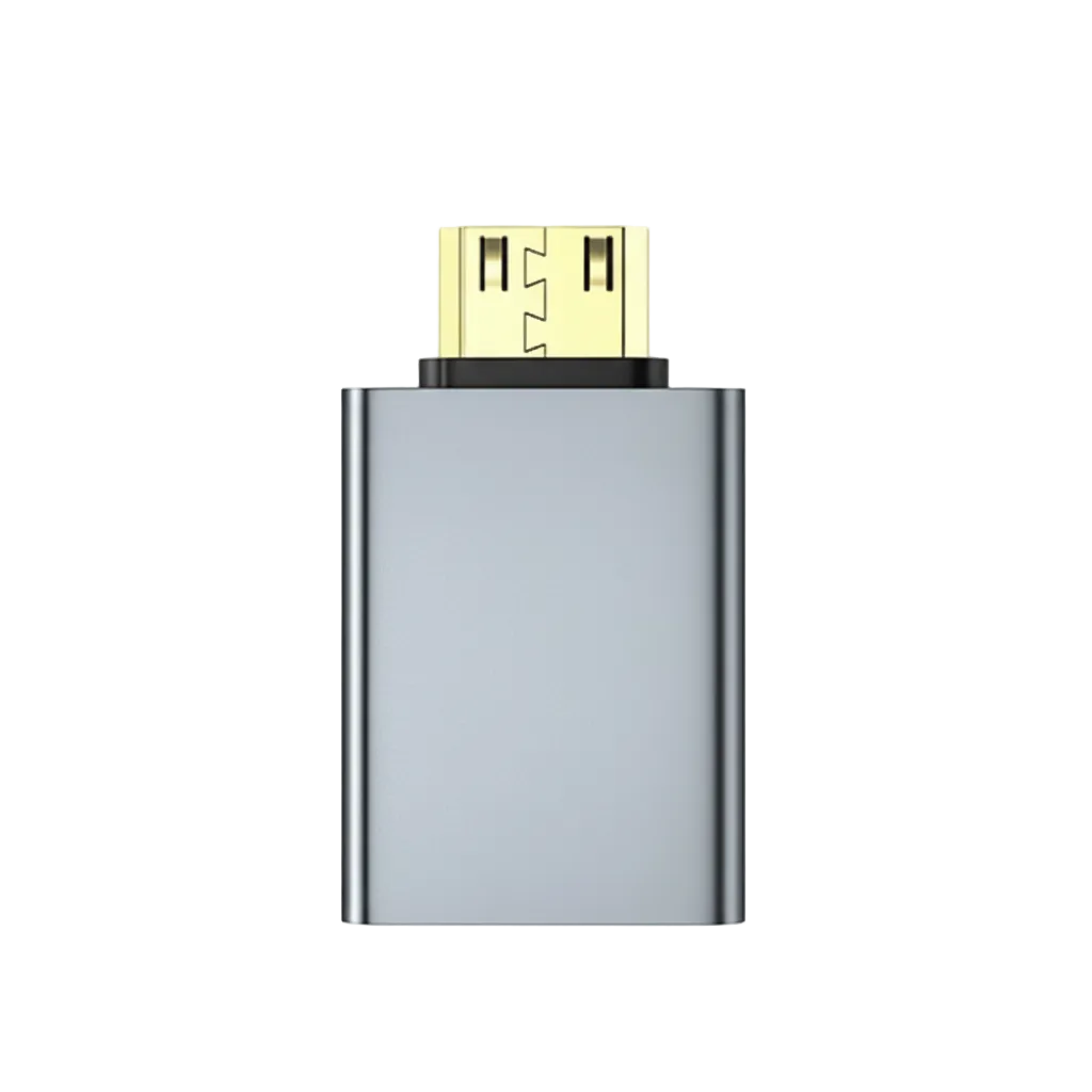 Mini HDMI to HDMI 2.0 Adapter – Bidirectional 4K 60Hz Gold Plated
