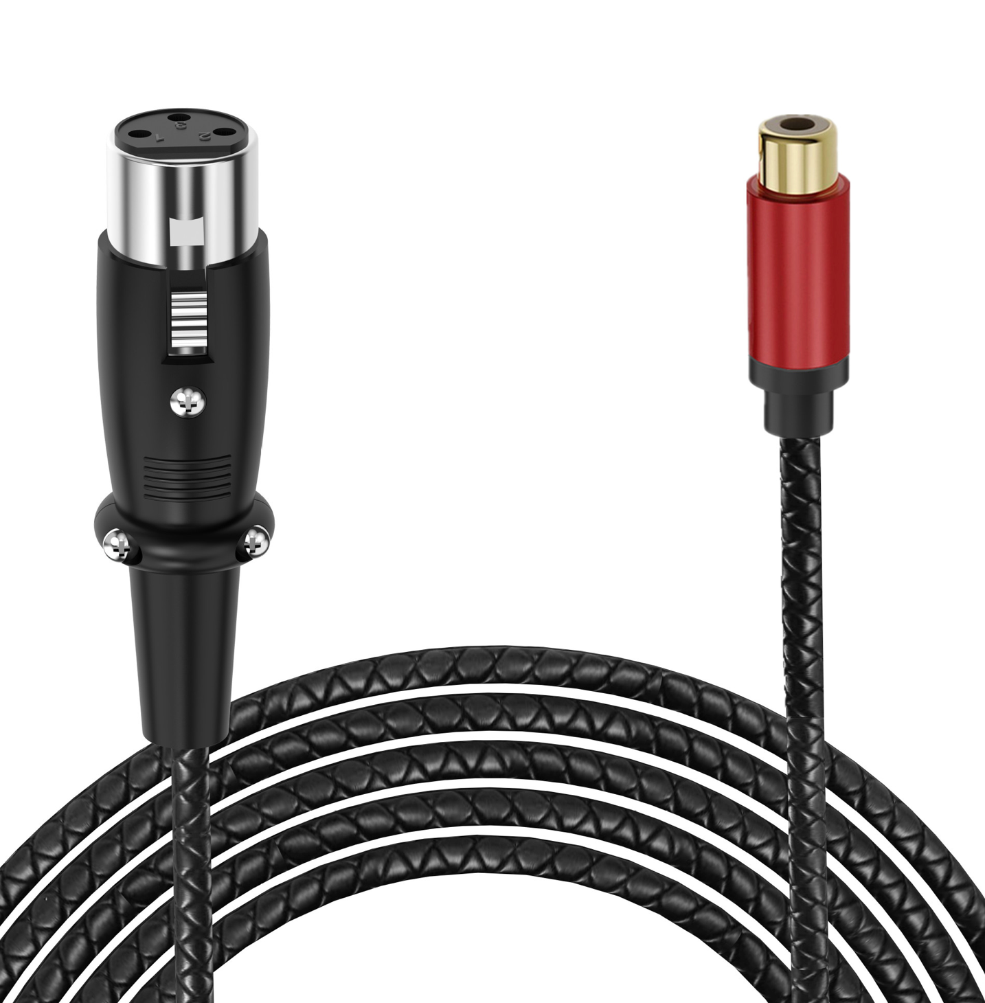 RCA Female to 3-Pin XLR Female Audio Cable | Stereo Audio Connector Adapter