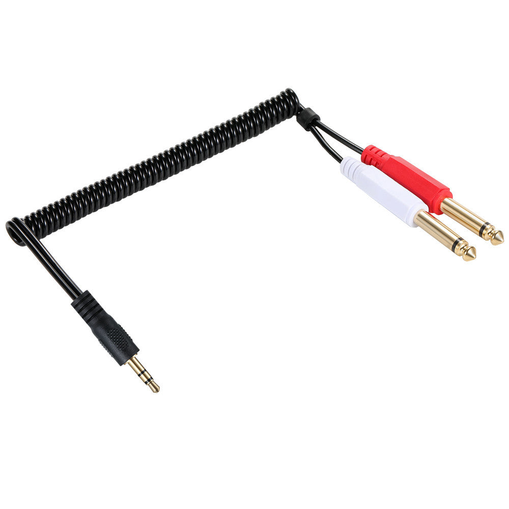 Dual 6.35mm mono jack connectors close up