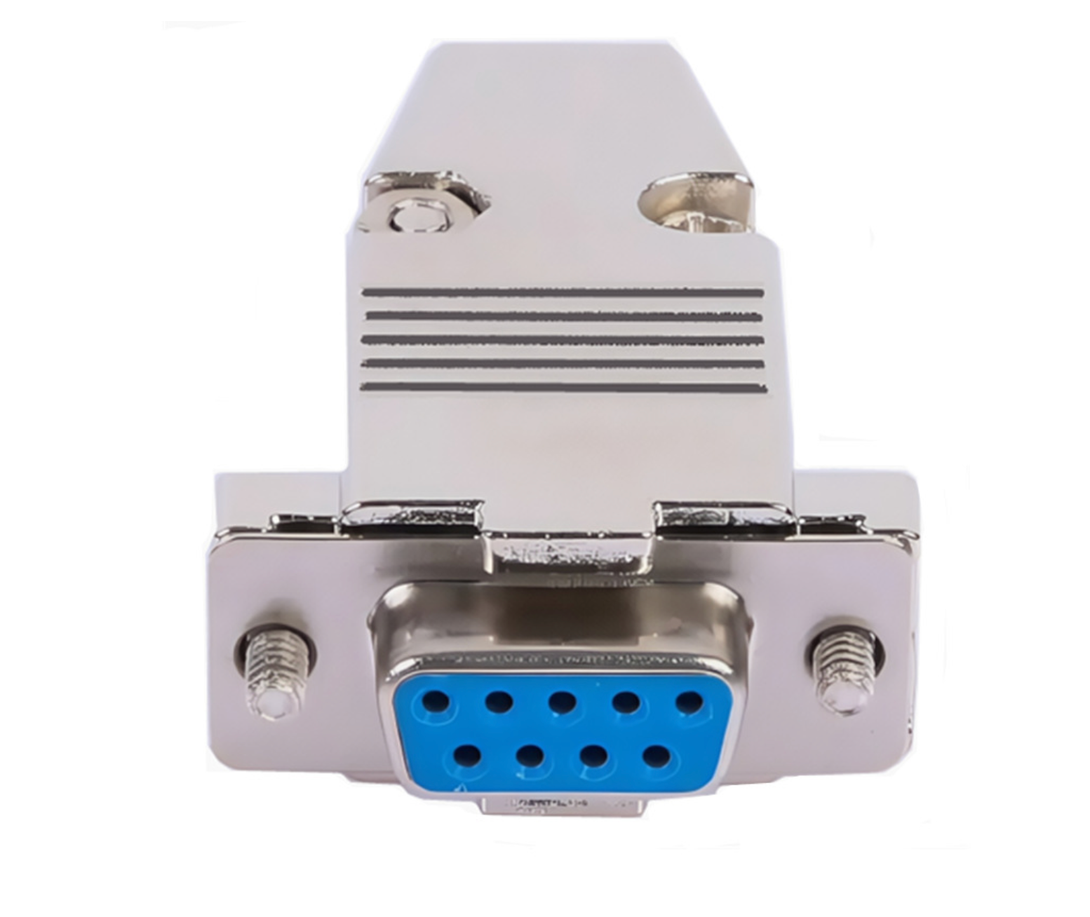 DB9 Female Connector with Metal Housing | Blue Plastic Core | RS232 Serial Adapter