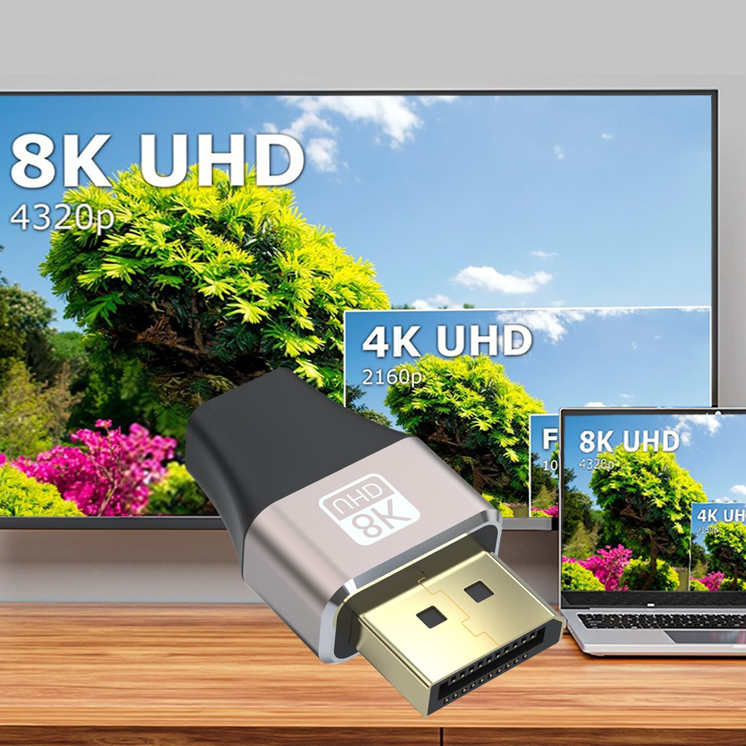 Displayport 1.4 Male to Mini Displayport Female 8K Extension Converter 8K@60Hz | Bi-Directional Transmission
