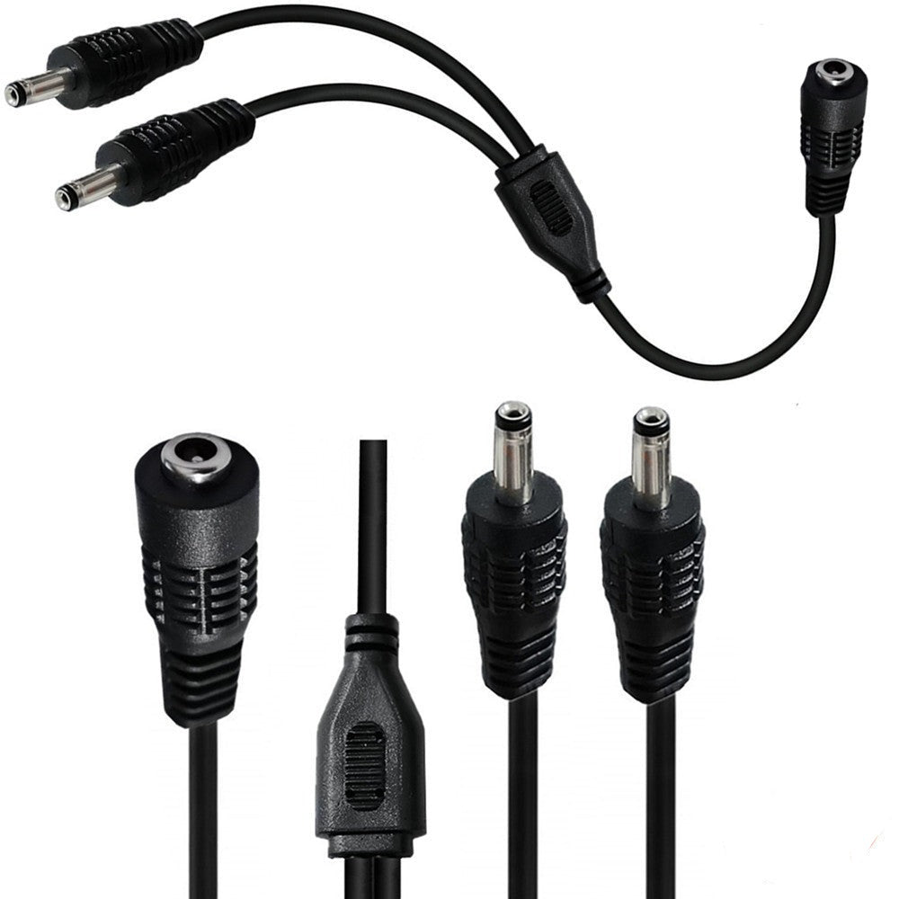 dual DC male power cable splitter for low voltage devices