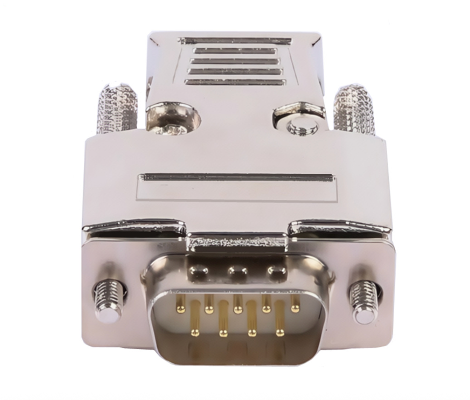 DB9 Male Connector with Metal Housing | Gold-Plated Pins | RS232 Serial Adapter