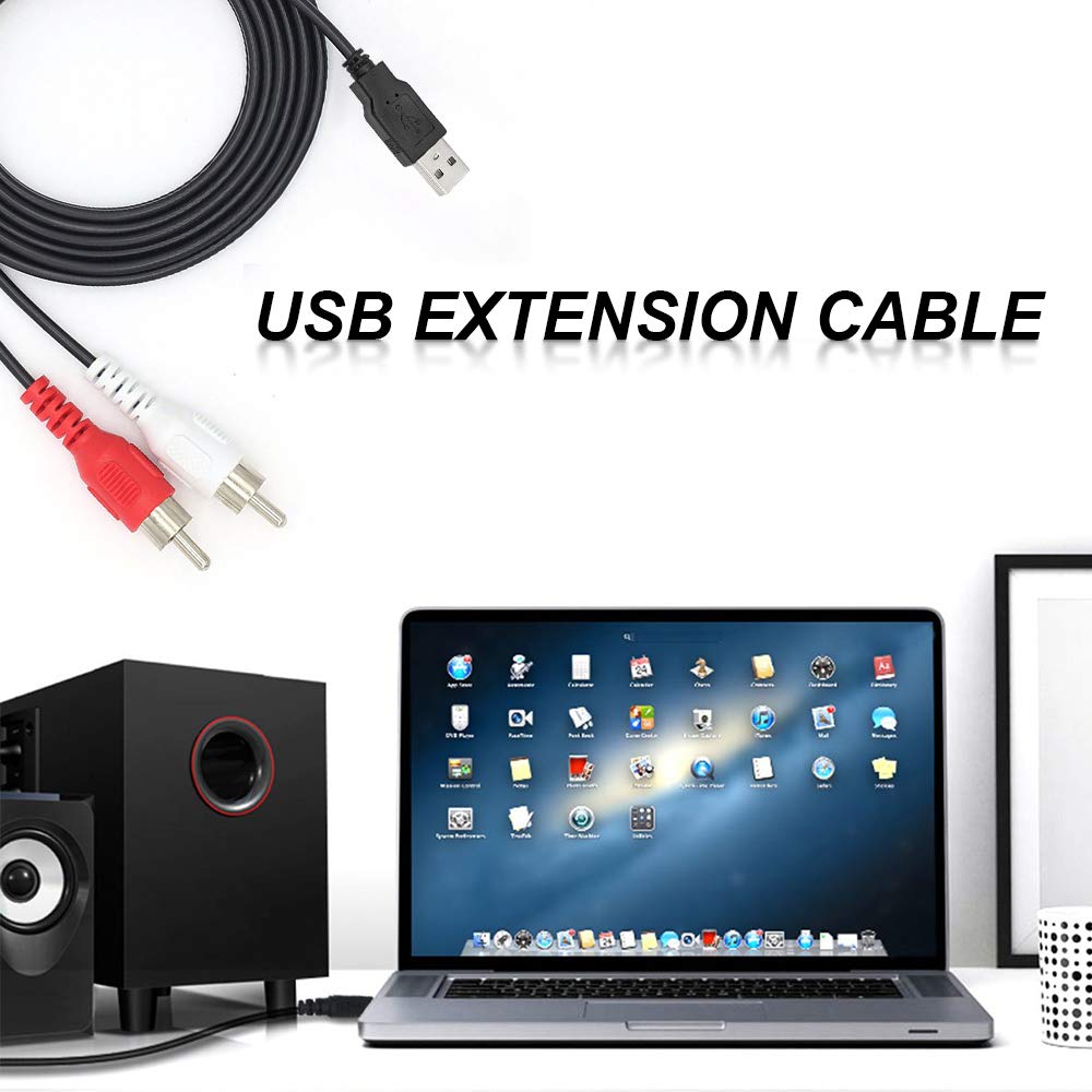Gold plated RCA and USB AV cable for audio video connections