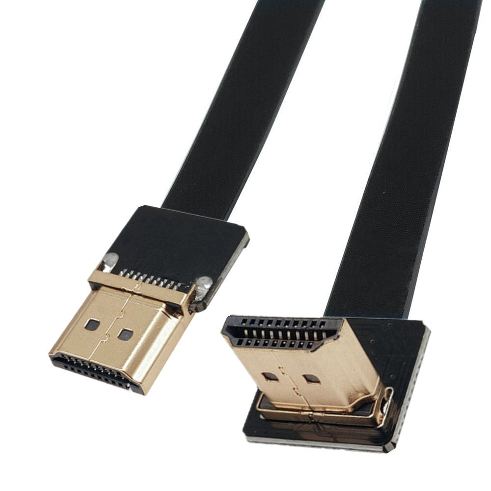 HDMI FPV Cable, Standard HDMI Male Interface to Standard HDMI Male Interface | Up Angle