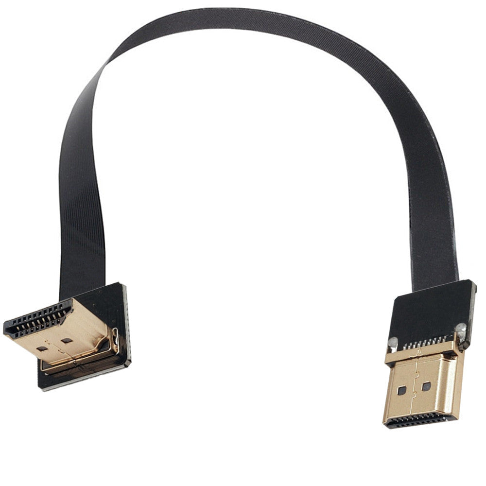 HDMI FPV Cable, Standard HDMI Male Interface to Standard HDMI Male Interface | Up Angle
