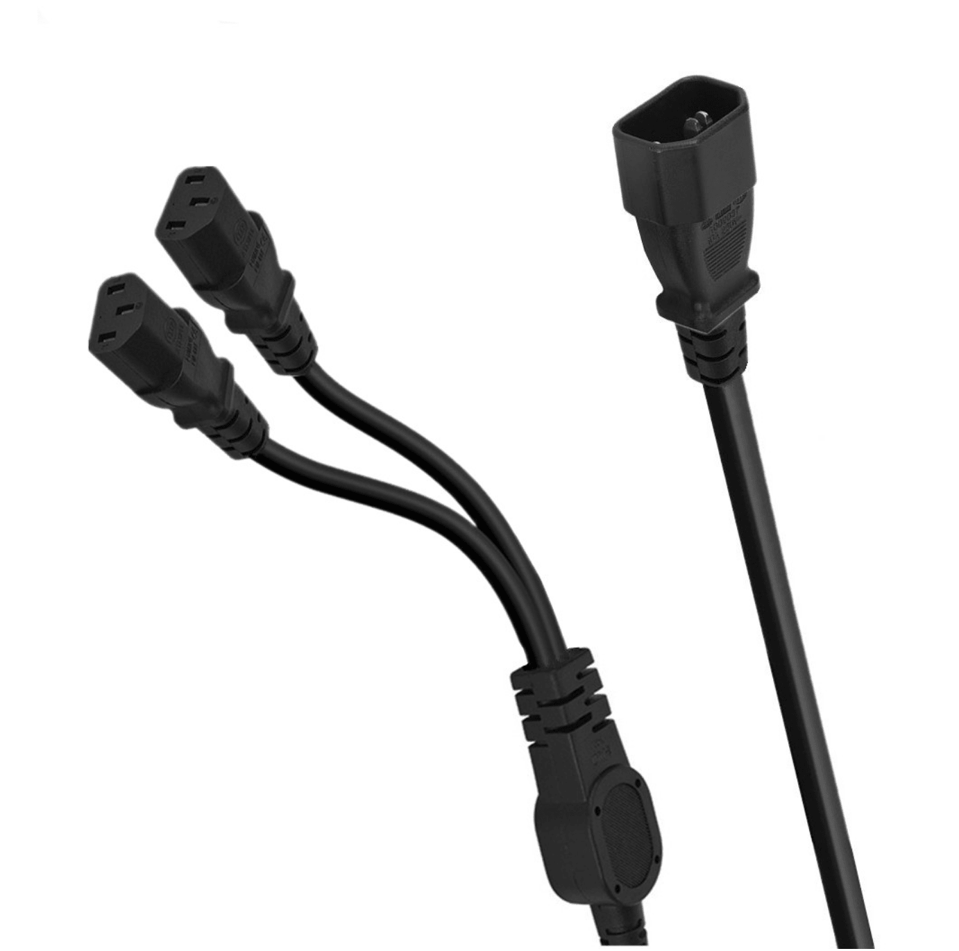 IEC C14 to 2x IEC C13 Y-Splitter Power Lead (0.5m)