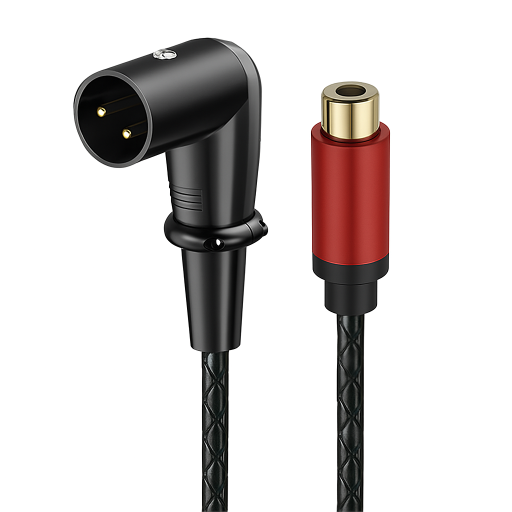 RCA Female to XLR Male 3 Pin Audio Cable – Stereo Adapter Connector for Mixer, Amplifier & HiFi System