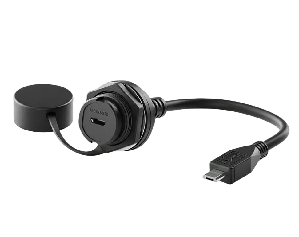 IP67 waterproof Micro USB panel mount extension cable