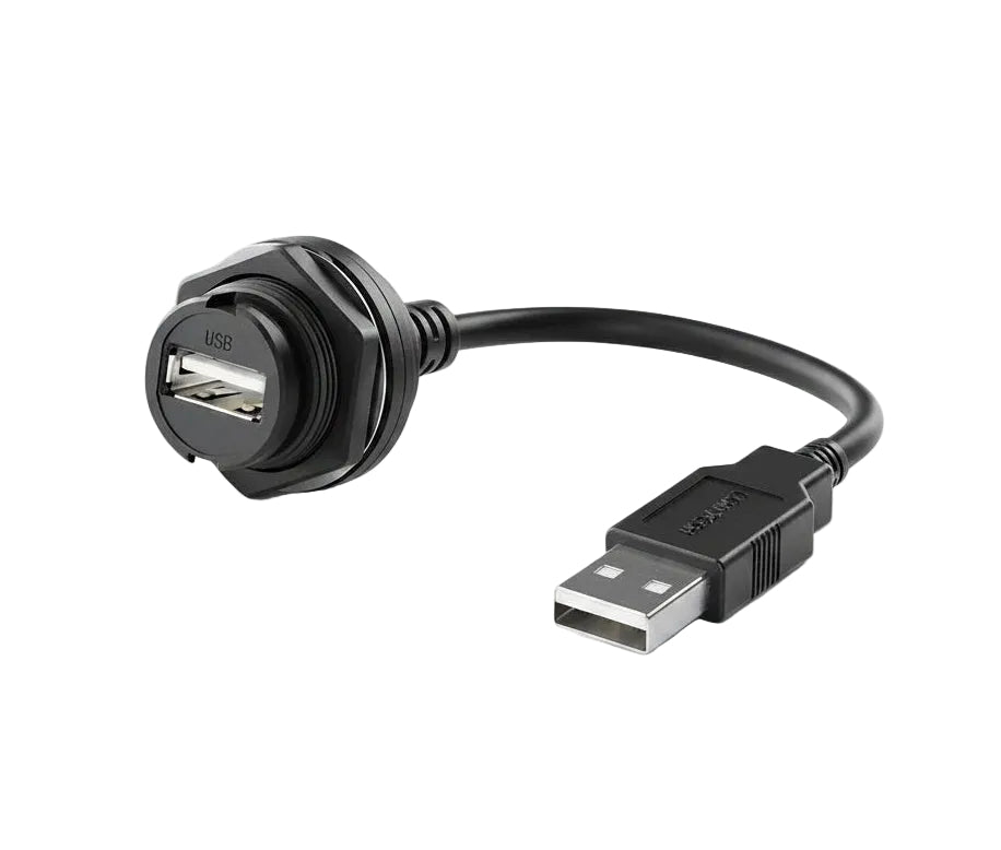 IP67 waterproof USB 2.0 panel mount extension cable