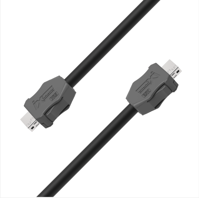IX industrial CAT6A Ethernet cable straight connectors