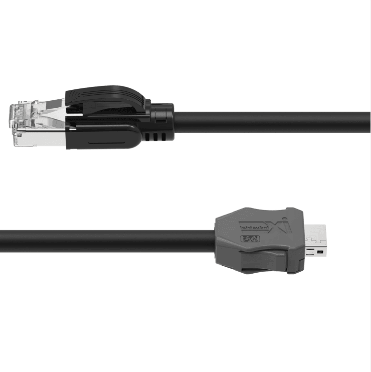 ix industrial Ethernet cable with RJ45 male connector and PUR jacket