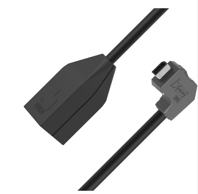 IX A key to RJ45 female CAT6A industrial Ethernet cable