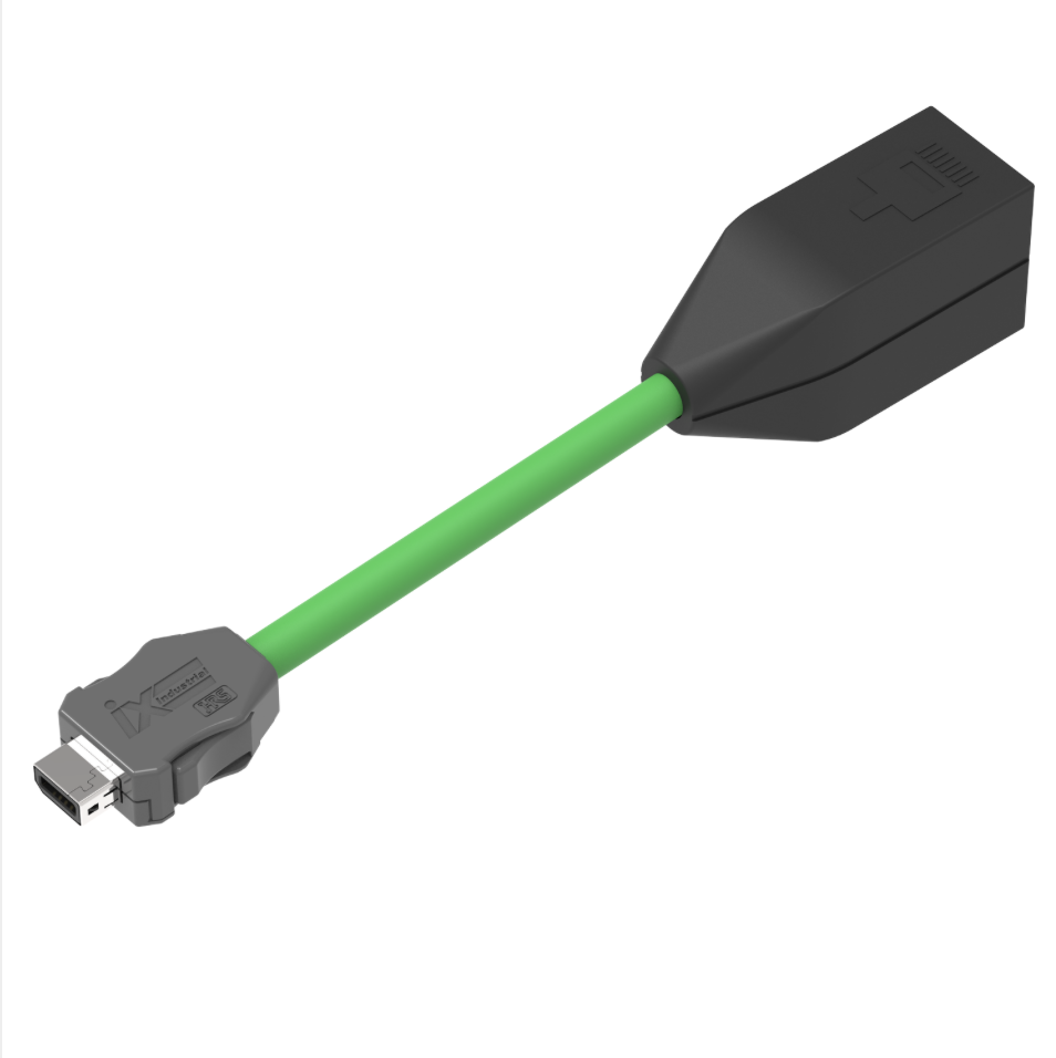 ix A-key to RJ45 female CAT6A industrial Ethernet cable