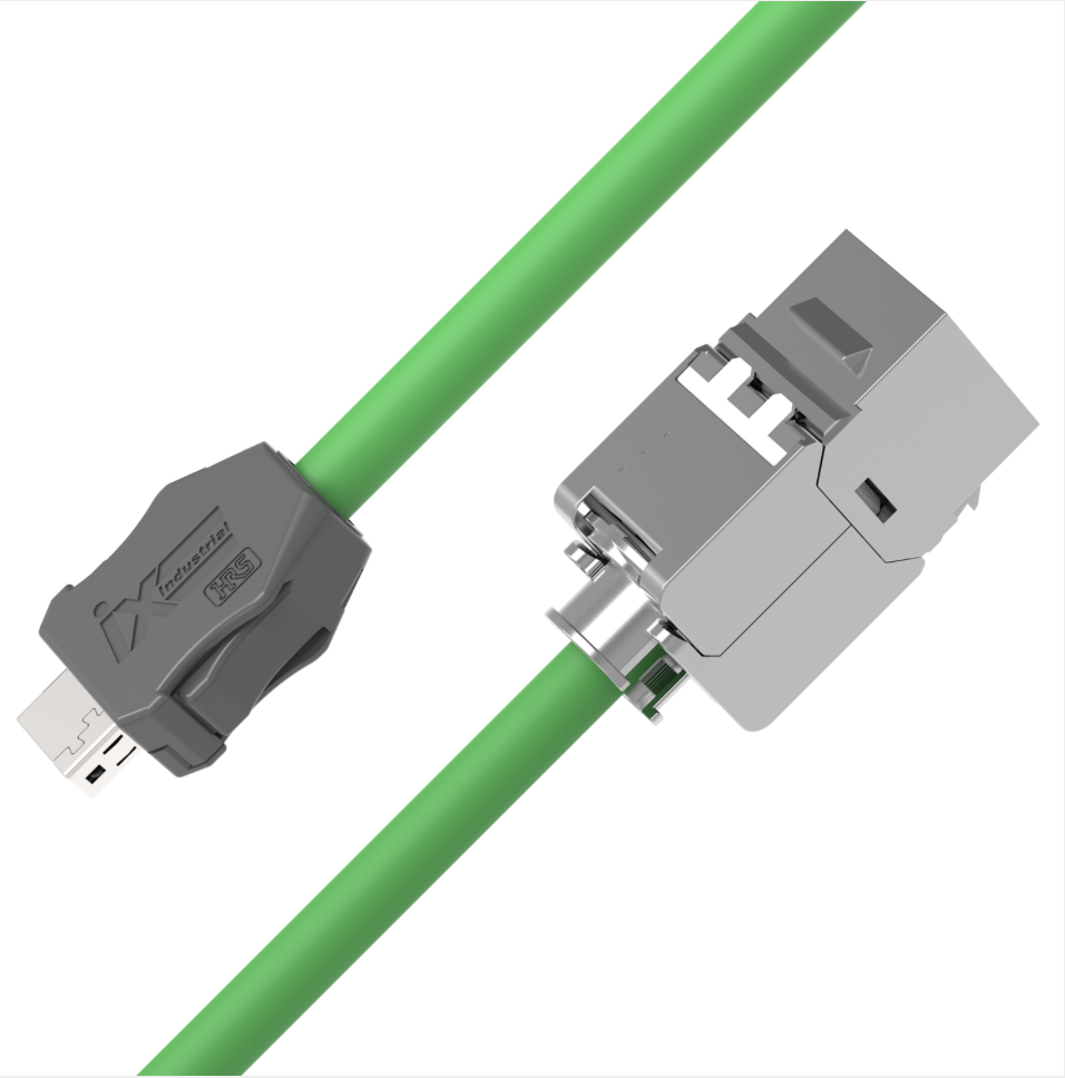ix A-key to RJ45 keystone jack CAT6A industrial Ethernet cable