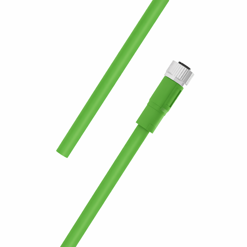 M12 A-coded female straight to open 5-pin PUR sensor cable unshielded