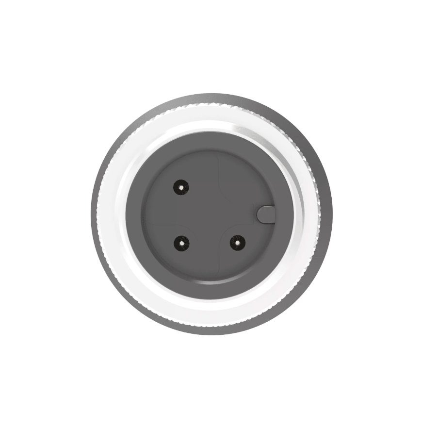 Industrial M12 A-code 3-pole male connector with open cable end